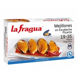 Mejillones 19-35 en Escabeche Picante Lata OL-120