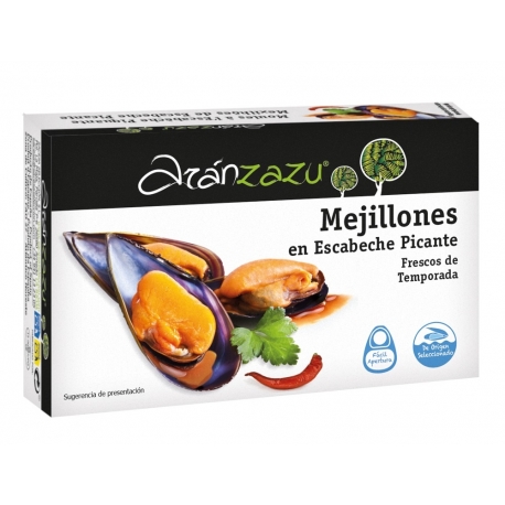 Mejillones 19-35 en Escabeche Picante Lata OL-120