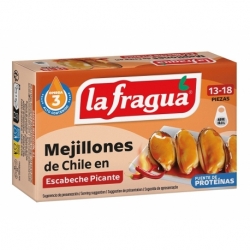 Mejillones 13-18 en Escabeche Picante Lata OL-120