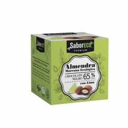 Almendra con Chocolate Negro 65% y Lima BIO 80 g