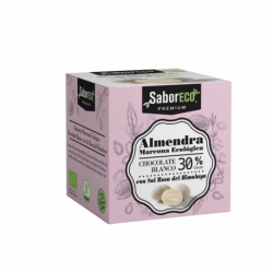 Almendra con Chocolate Blanco 30% Sal Rosa BIO 80 g