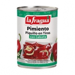 Pimiento Piquillo en Tiras con Cebolla Lata 1/2 kg