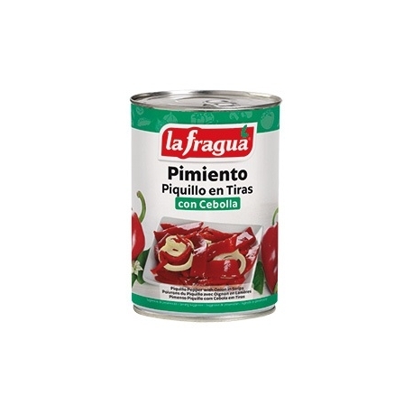 Pimiento Piquillo en Tiras con Cebolla Lata 1/2 kg