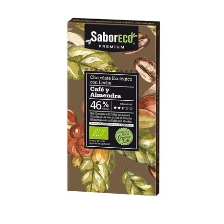 Chocolate con Leche con Café y Almendra M. BIO 80 g
