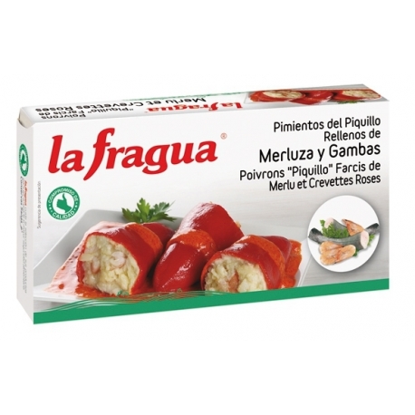 Pimientos Rellenos de Merluza y Gambas Lata 1/4 kg