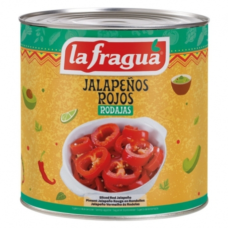 Jalapeños Rojos en Rodajas Lata 3 kg (A10)