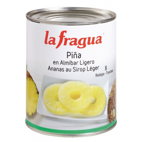 Piña en Almíbar Ligero Rodajas 50-60 Lata 3 kg (A10)