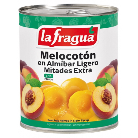 Melocotón Almíbar Ligero Mitades 6-10 Extra Lata 1kg