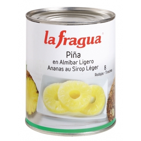 Piña en Almíbar Ligero Rodajas 8 Lata 1 kg