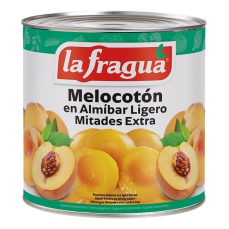 Melocotón Almíbar Ligero Mitades 30-40 Extra 3 kg