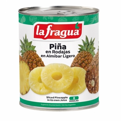 Piña en Almíbar Ligero Rodajas 8 Lata 1 kg
