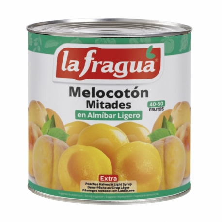 Melocotón Almíbar Ligero Mitades 40-50 Extra 3 kg