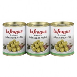 Aceitunas Rellenas de Anchoa I Lata 1/8 kg *Pack-3*